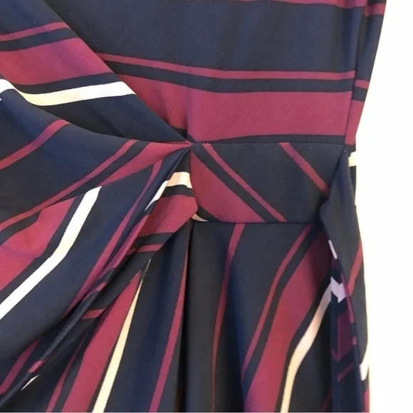 Ann Taylor Striped Wrap Dress/XXSmall-Petite - Picture 5 of 7